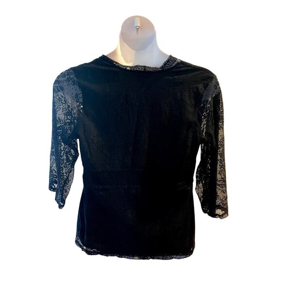 LANE BRYANT, SIZE 14/16, BLACK LACE TOP - Picture 2 of 4